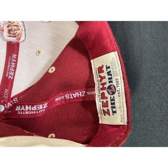 NCAA Wool Seminoles Noles Baseball Hat Red One‎ Size Fits All Adjustable Vintage - Picture 8 of 9